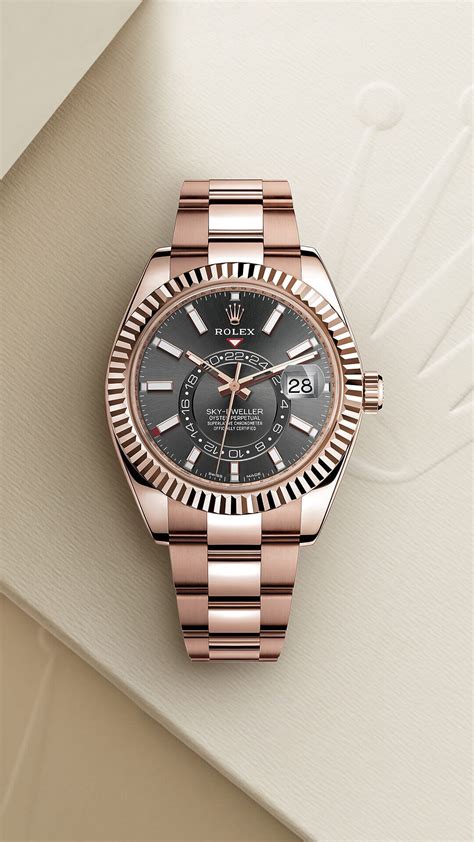 rolex sky dweller 42mm everrose gold watch|rolex sky dweller 42mm.